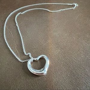Tiffany & co open heart necklace (medium size)